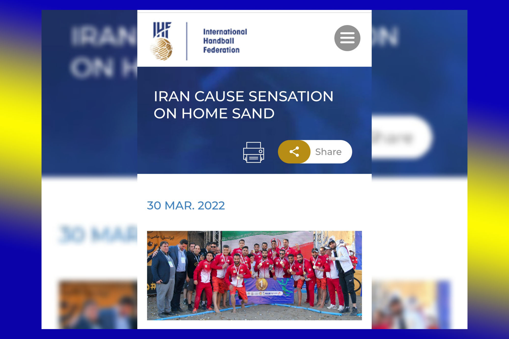 هندبال ایران بازهم در کانون توجه فدراسیون بین‌المللی هندبال/ تمجید IHF از موفقیت‌های تیم‌های ملی هندبال